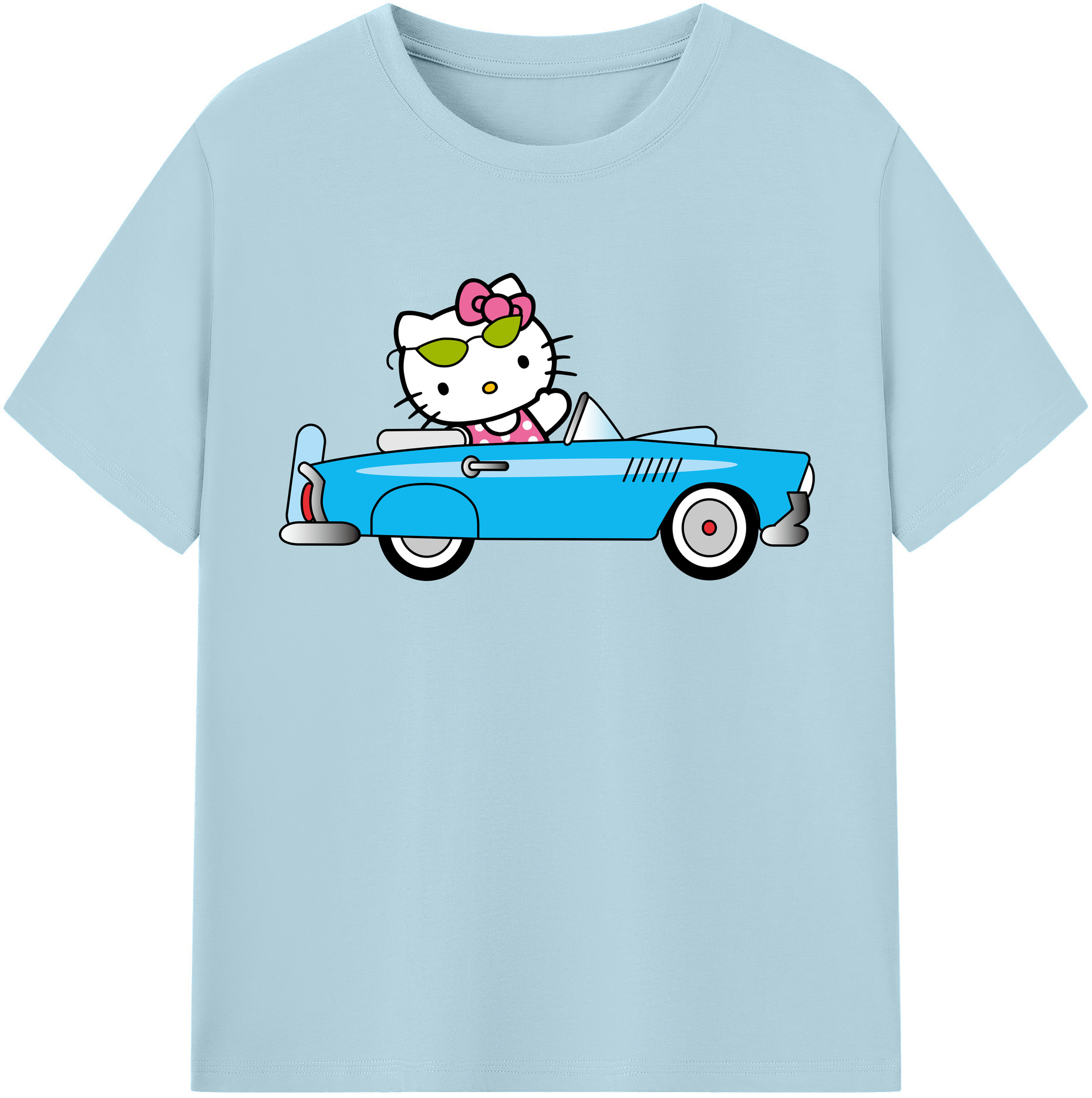 （画像用） Hello Kitty ハローキティ 綿100％半袖Tシャツ（フロントプリント）